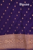 Pure Handloom Zari Butta Banarasi Crepe Silk Saree
